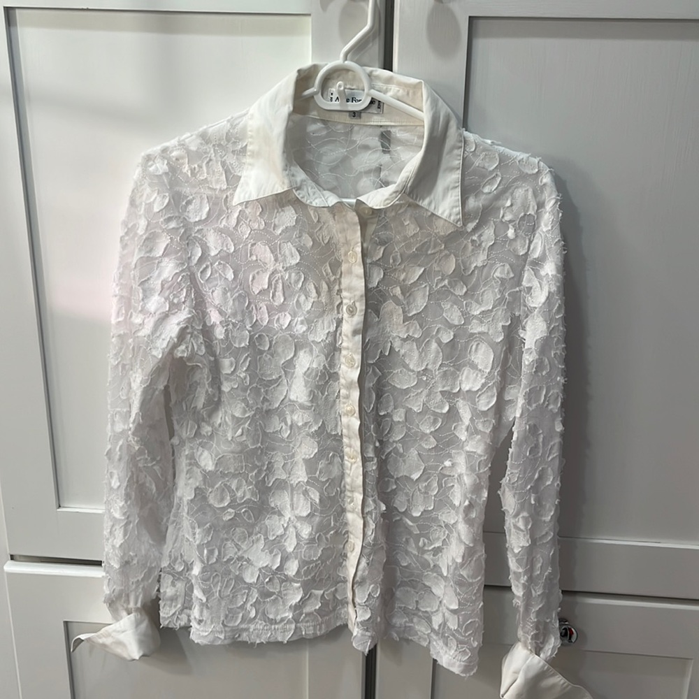 Anne Fontaine white blouse size 3